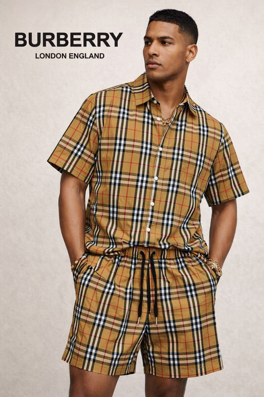CONJUNTO SHORT Y CAMISA BURBERRY