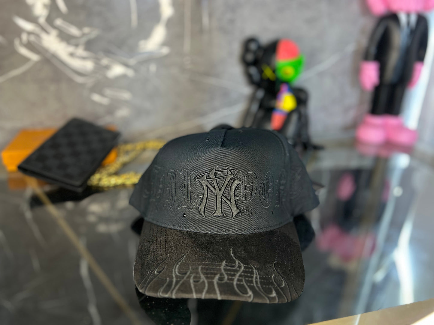 GORRA G5 31 HATS  NY FLAMES TOTAL BLACK