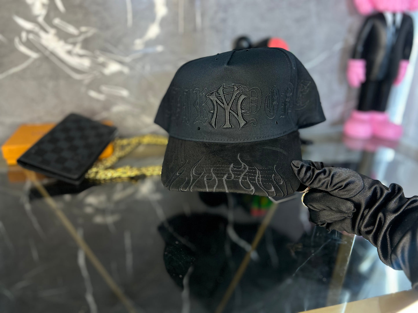 GORRA G5 31 HATS  NY FLAMES TOTAL BLACK