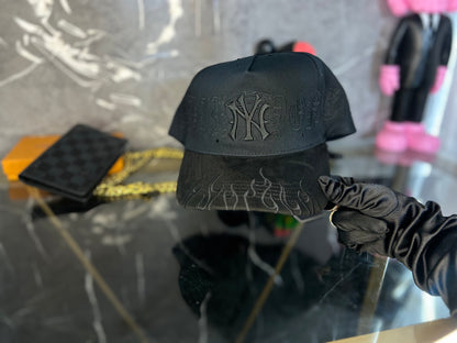 GORRA G5 31 HATS  NY FLAMES TOTAL BLACK