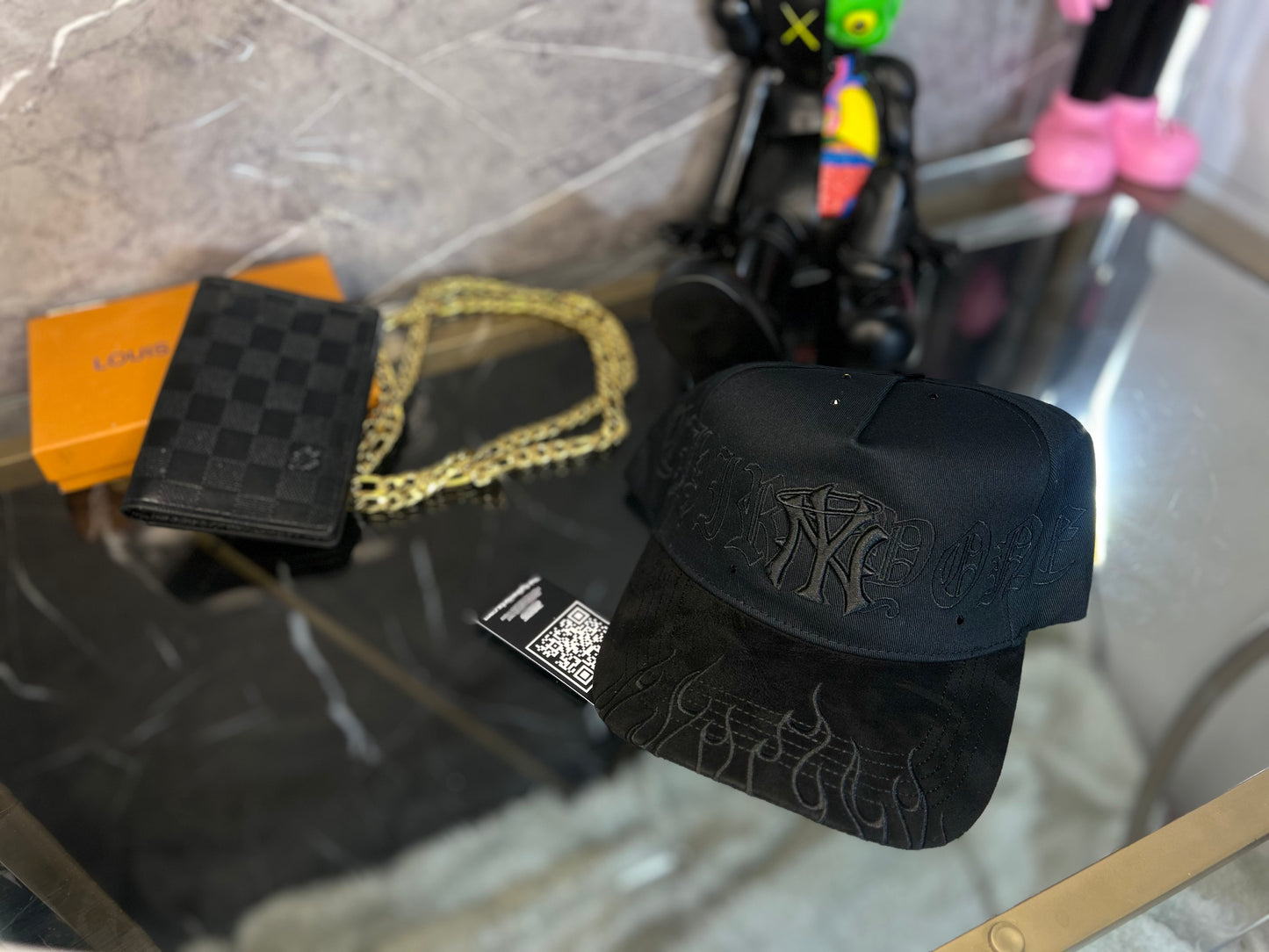 GORRA G5 31 HATS  NY FLAMES TOTAL BLACK
