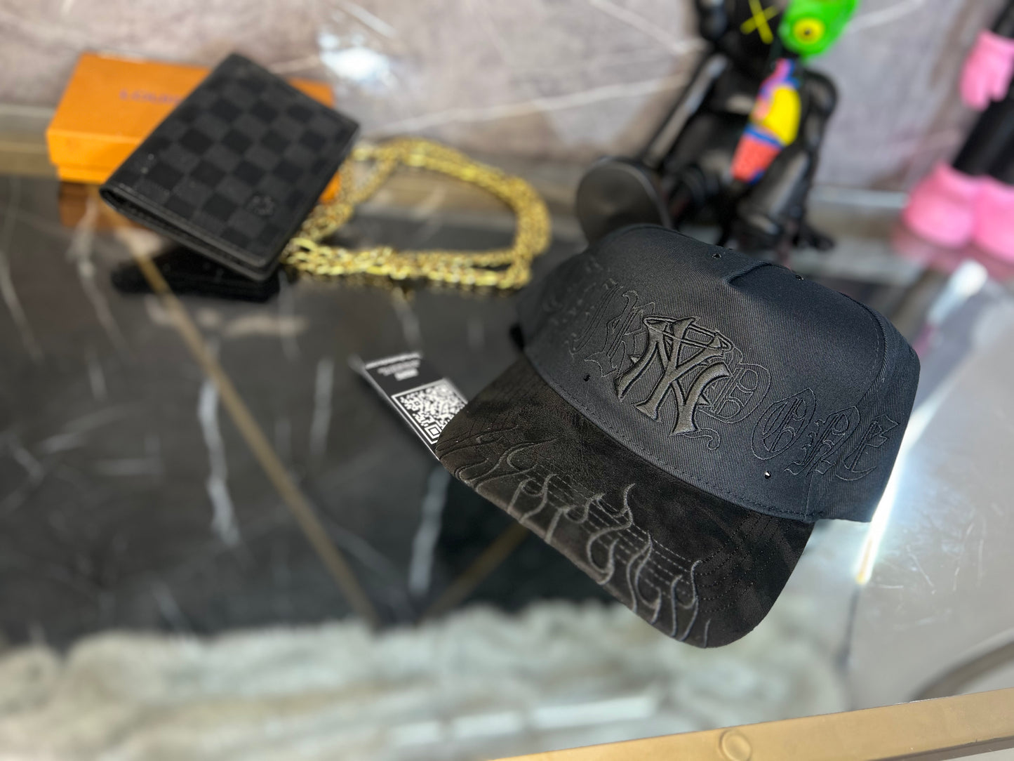 GORRA G5 31 HATS  NY FLAMES TOTAL BLACK
